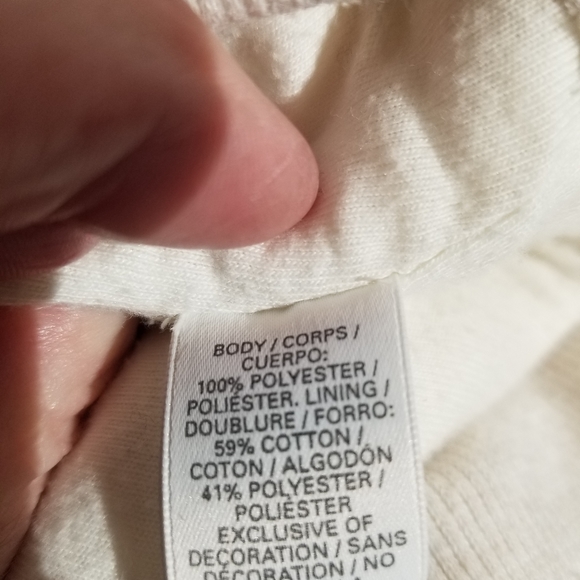 Victoria's Secret Plush Cream Color Hoodie Pullover w/Hood Sz Large-XL Like New - Picture 7 of 14